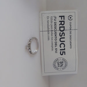 SOLITARIO ORO,ORO PLATINO 14 K 3,00 GRMS (SEMINUEVO)