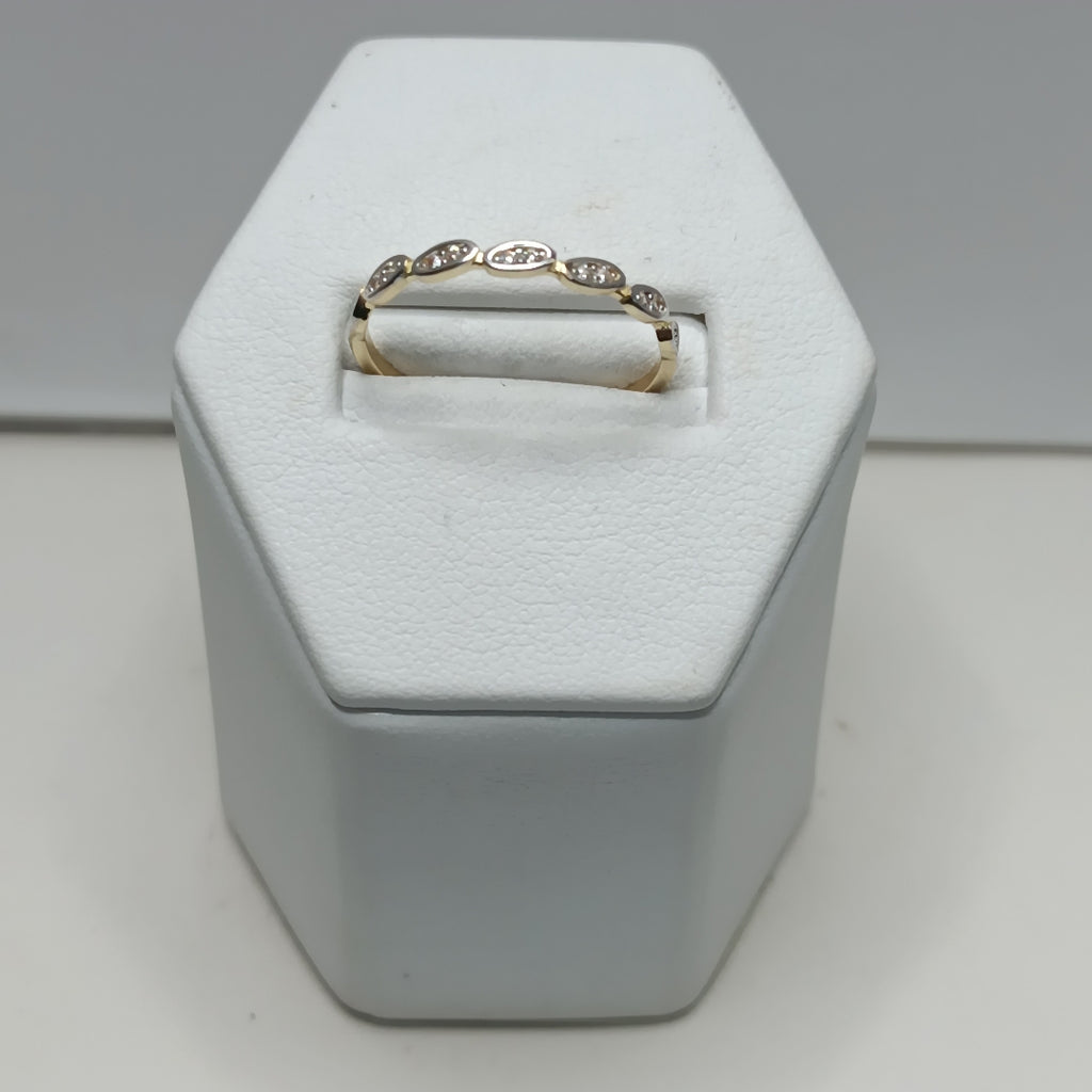 ANILLO ANILLITO FIG C CIRCONIAS 14K 9 TALLA 1.2 GR (NUEVO)