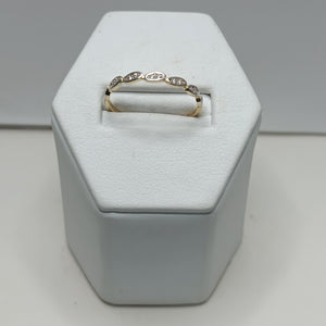 ANILLO ANILLITO FIG C CIRCONIAS 14K 9 TALLA 1.2 GR (NUEVO)