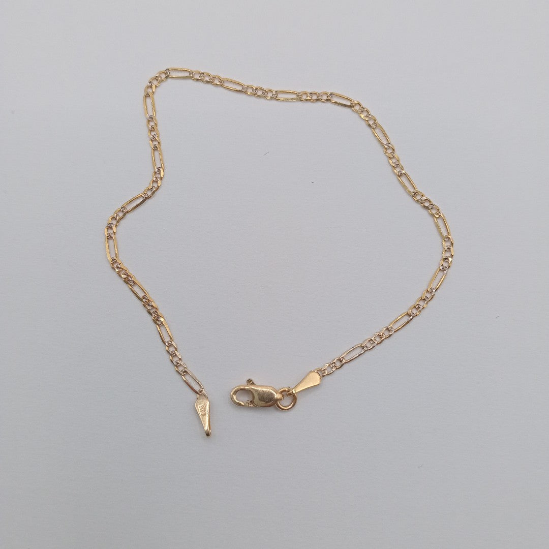 PULSERA 3X1 DIAMANTADA 14K 18 CM 1.5 GR (NUEVO)