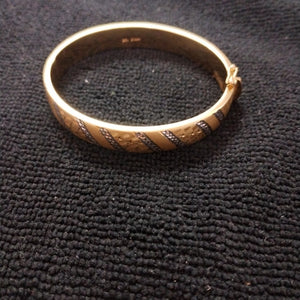PULSERA RIGIDA ORO COMBINADO 14 K 16,50 GRMS (SEMINUEVO)