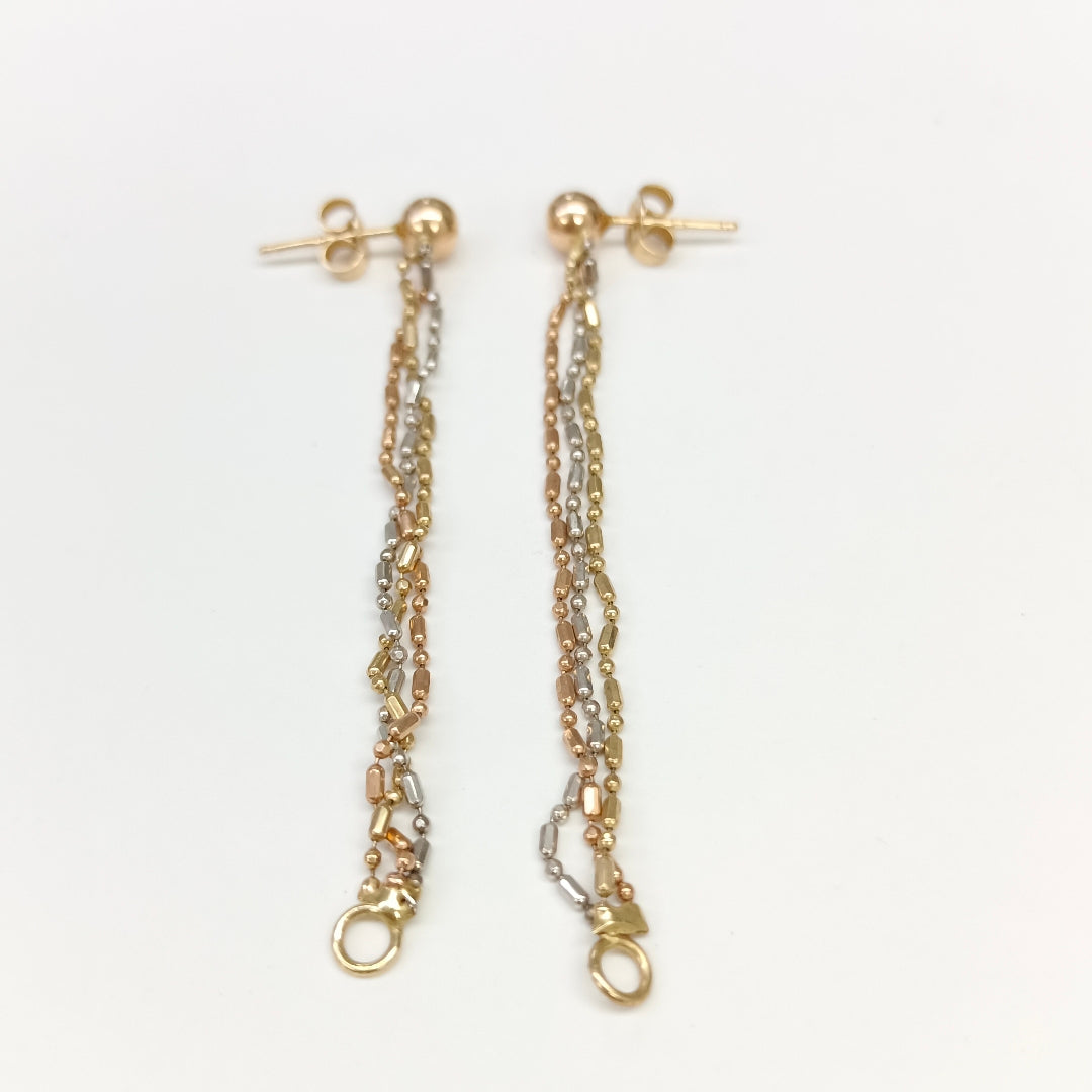 ARETES PAR ORO 14 K 3,00 GRMS (SEMINUEVO)
