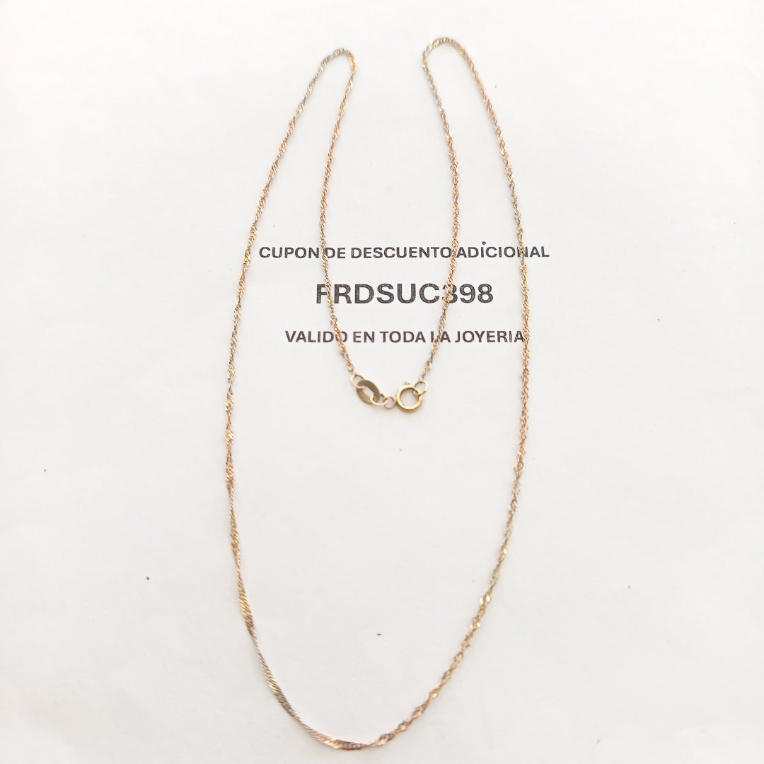 CADENA ORO,ORO COMBINADO 10 K 1,40 GRMS (SEMINUEVO)