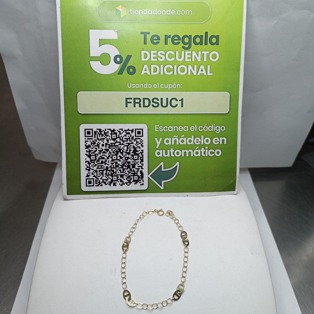 PULSERA TEJIDO ESPECIAL 14K 18 CM 1.6 GR (NUEVO)
