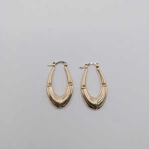 ARETES ARRACADAS ESTRIADAS 14K 2.5 GR (NUEVO)