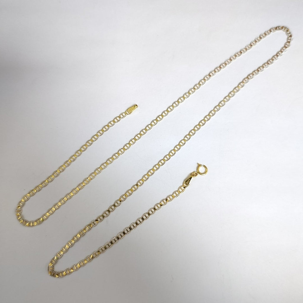 CADENAS TEJIDO GUCHI DIAMANTADO ORO 10K 55 CM 4 GR (NUEVO)