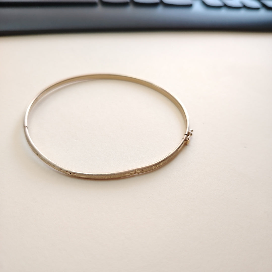 PULSERA RIGIDA ORO 14 K 3,70 GRMS (SEMINUEVO)