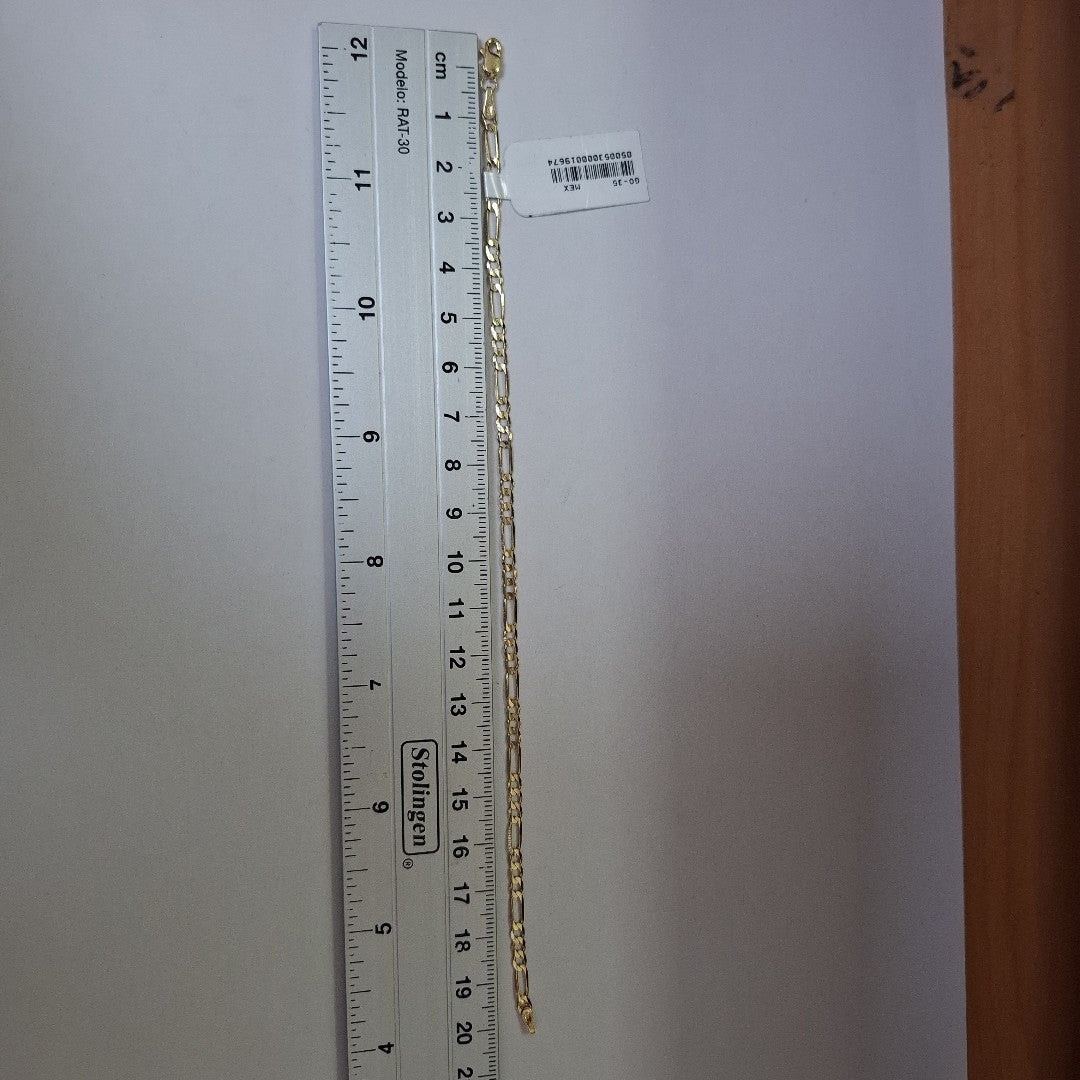 PULSERA TEJIDO 3X1 14K 21 CM 3 GR (NUEVO)