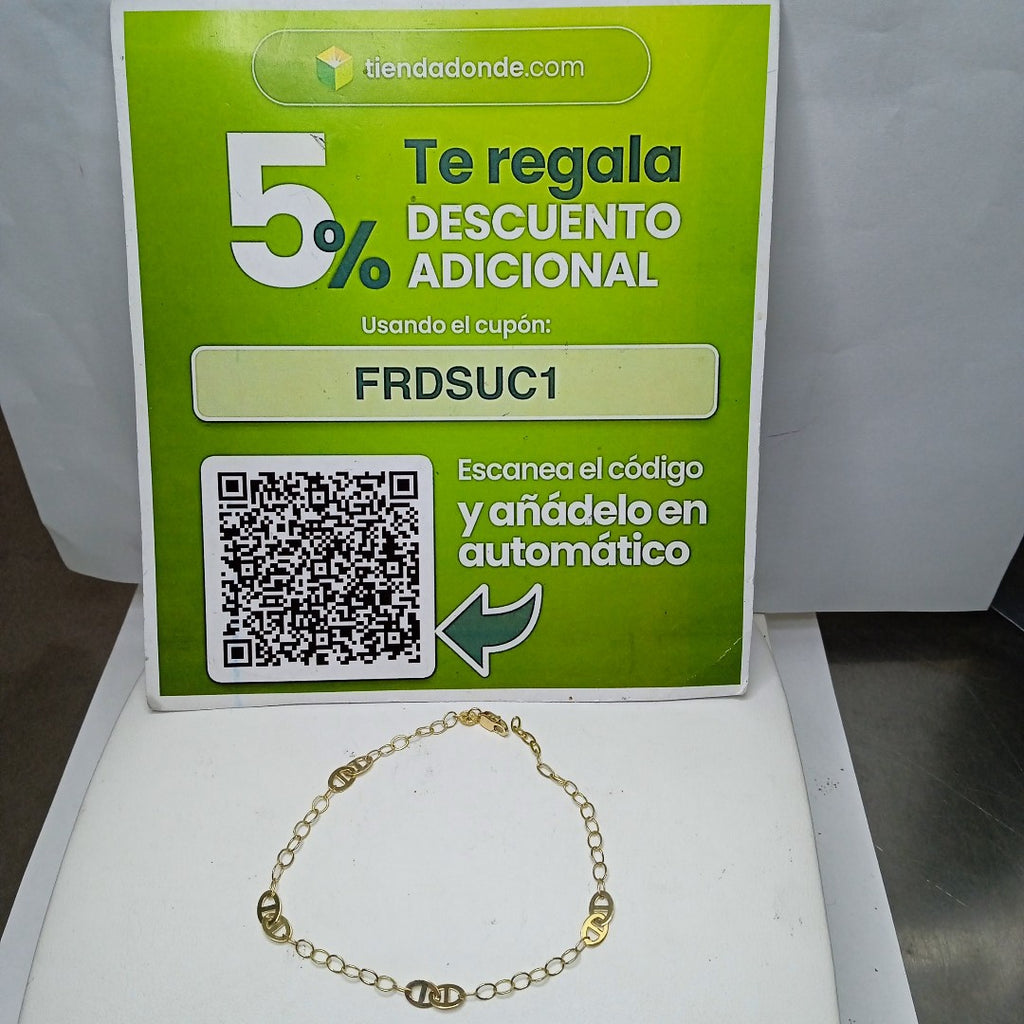 PULSERA ESPECIAL 14K 21 CM 1.8 GR (NUEVO)