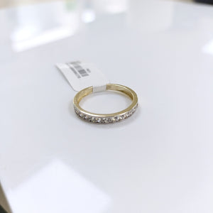 ANILLO ANILLITO C CIRCONIAS 14K 8 TALLA 2.2 GR (NUEVO)