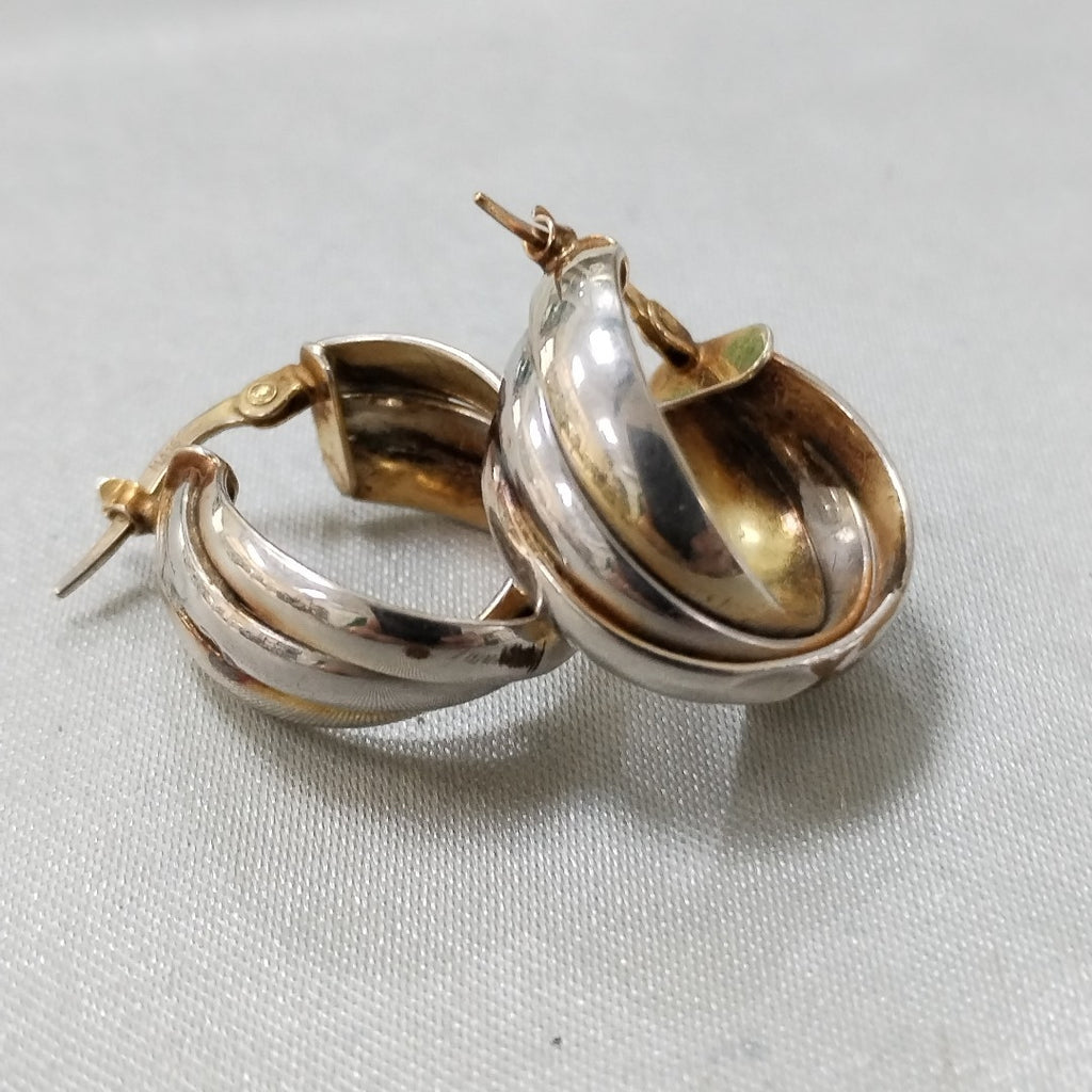 ARRACADAS PAR ORO,ORO BLANCO 10 K 2,50 GRMS (SEMINUEVO)