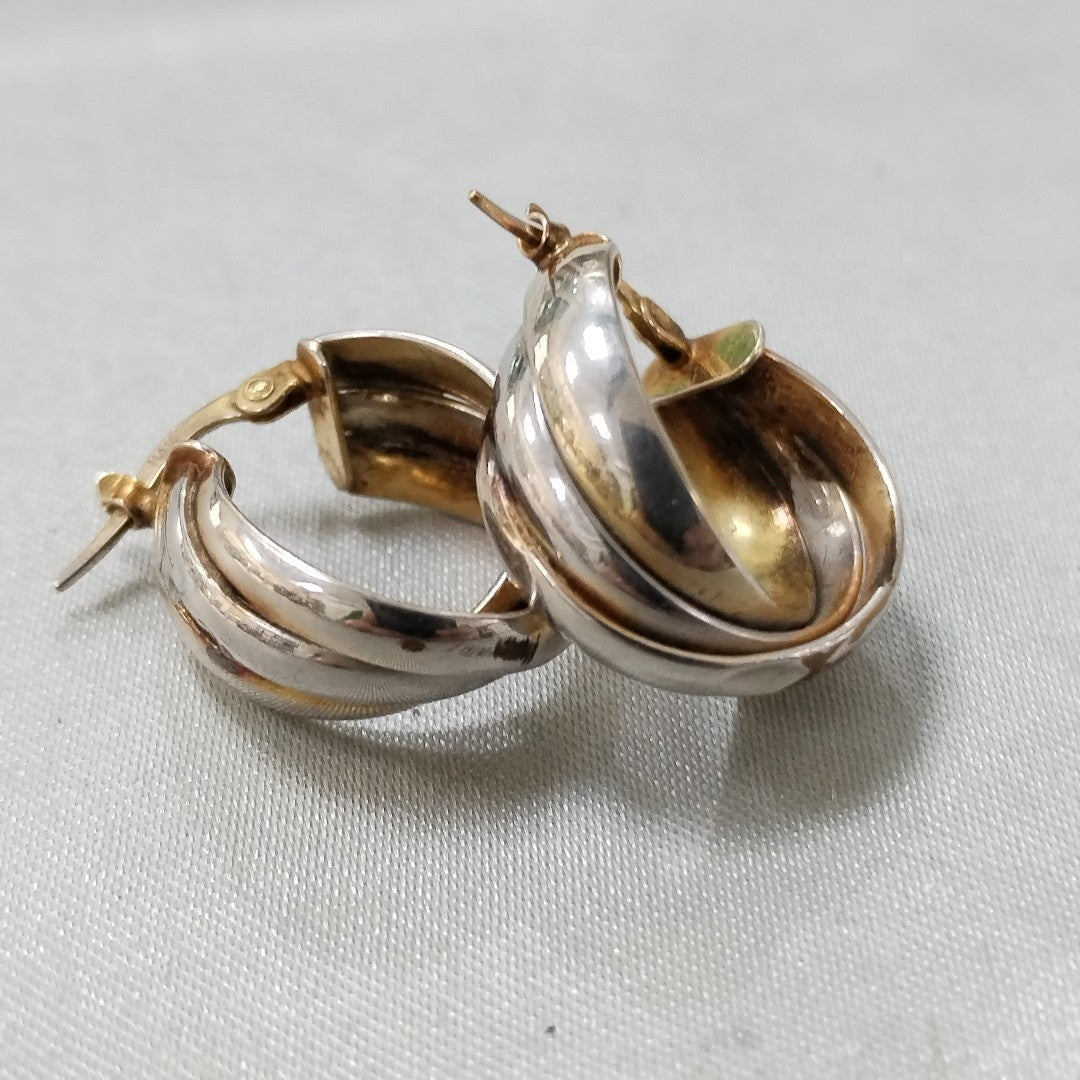 ARRACADAS PAR ORO,ORO BLANCO 10 K 2,50 GRMS (SEMINUEVO)