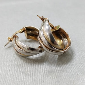 ARRACADAS PAR ORO,ORO BLANCO 10 K 2,50 GRMS (SEMINUEVO)