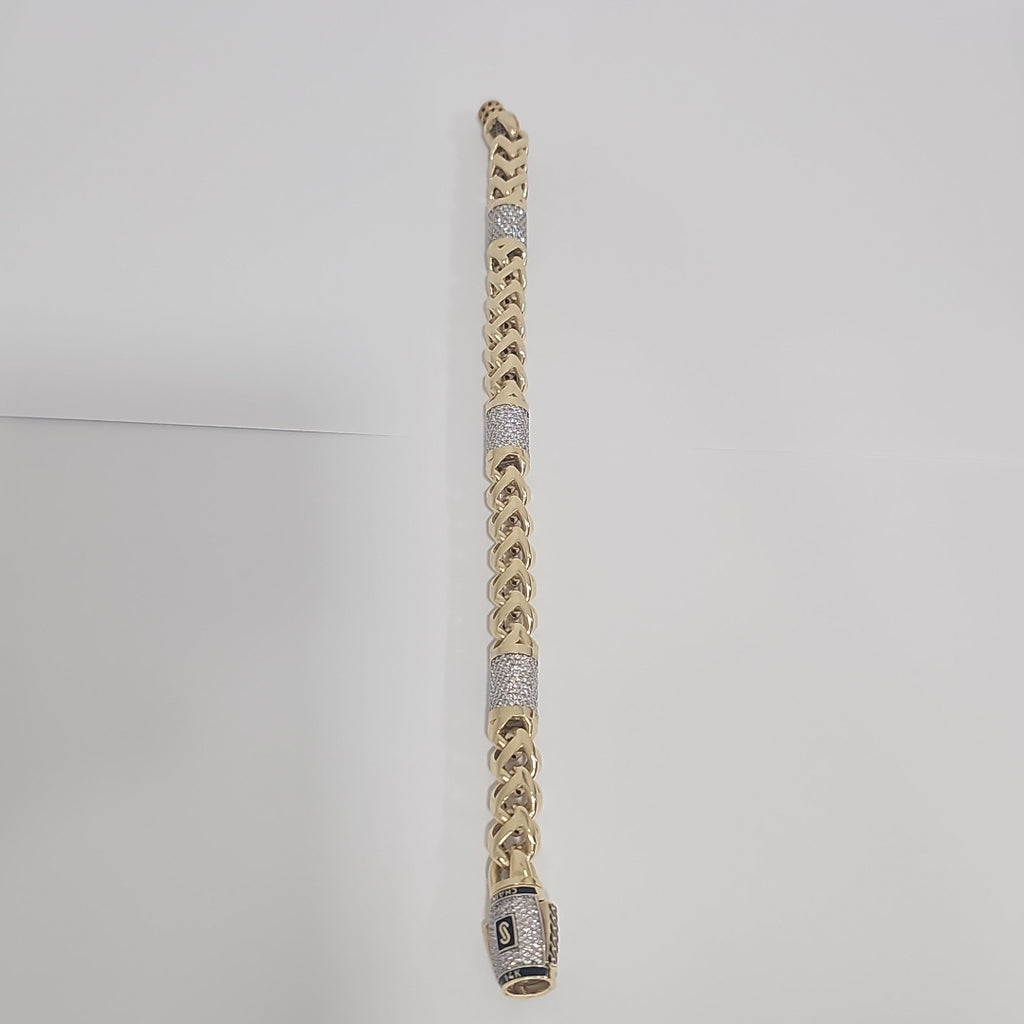 PULSERA CABALLERO MONACO ORO 14K 35.3 (NUEVO)