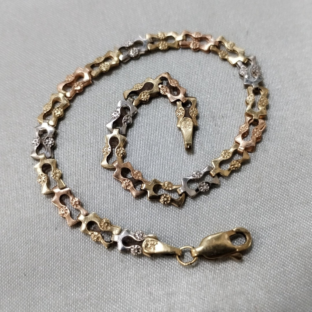 PULSERA ORO,ORO COMBINADO 10 K 2,50 GRMS (SEMINUEVO)