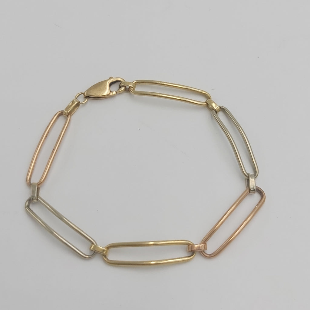 PULSERA ORO COMBINADO 14 K 6.1 GRMS (SEMINUEVO)