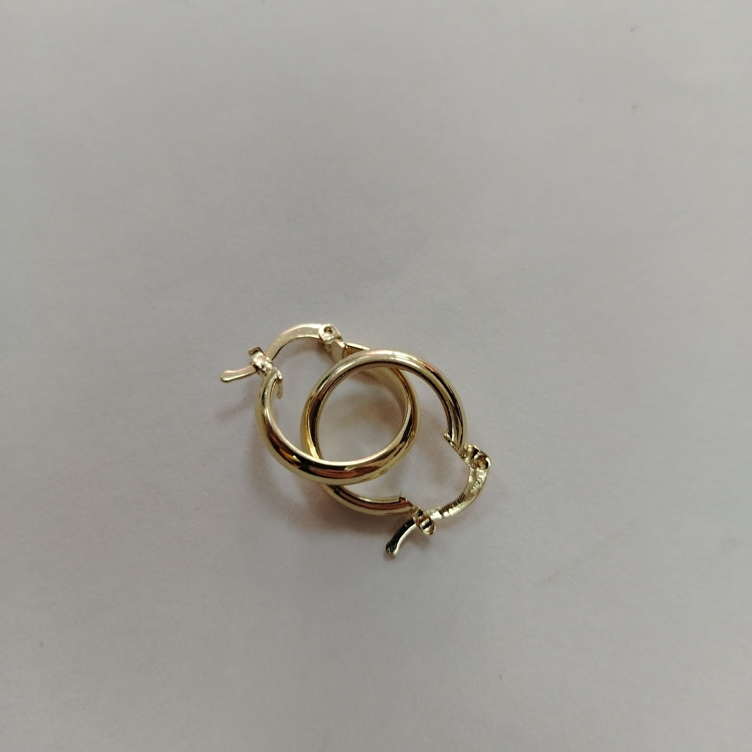 ARETES ARRACADA LISA 14K 1.7 GR (NUEVO)