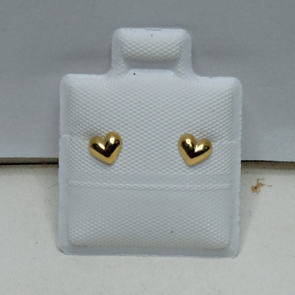 BROQUELES BROQUEL FIG CORAZON LISO 14K 0.1987 GR (NUEVO)