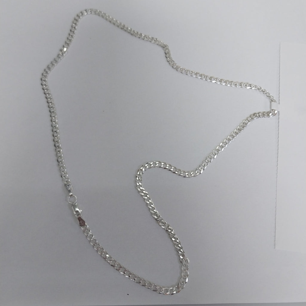 CADENA TEJIDO BARBADO PLATA .925 60 CM 14 GR (NUEVO)