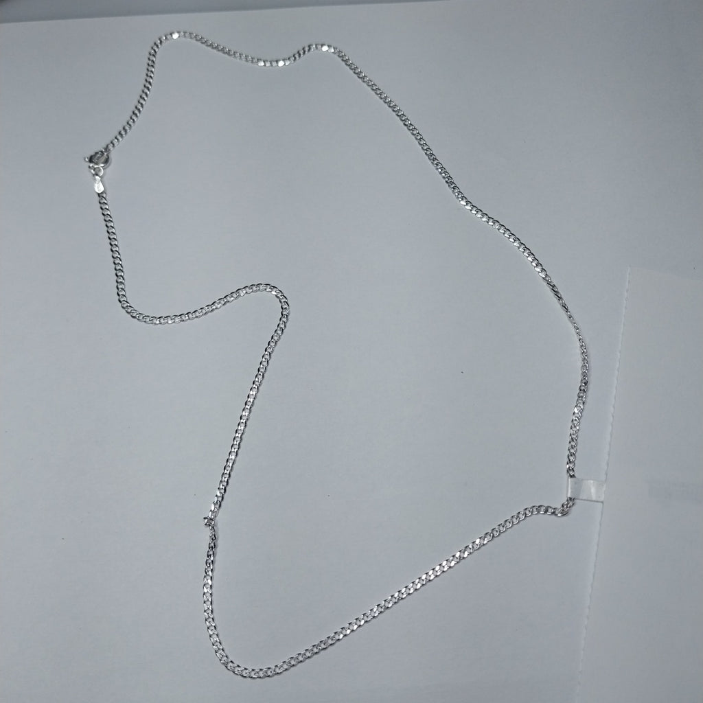 CADENA TEJIDO BARBADO PLATA .925 55 CM 4.9 GR (NUEVO)