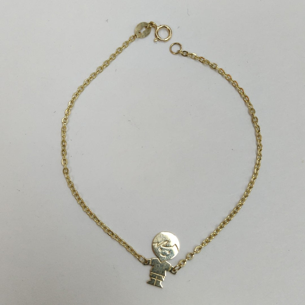 PULSERA TEJIDO ESPECIAL FIG NIÑO 14K 18 CM 1.5 GR (NUEVO)