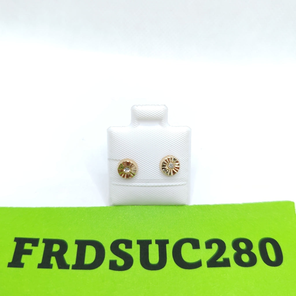 BROQUELES BROQUEL FIG BOTON C CIRCONIA 14K 0.2916 GR (NUEVO)