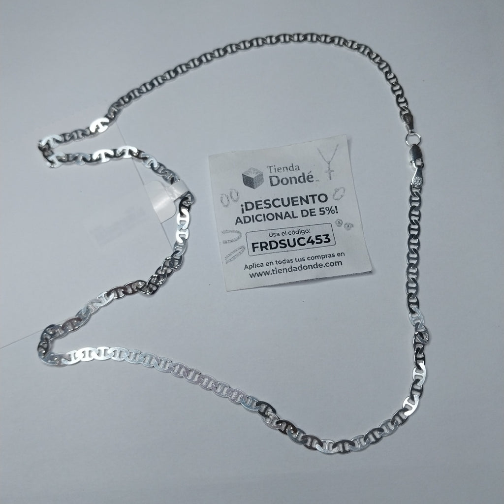CADENA TEJIDO GUCHI PLATA .925 55 CM 12.6 GR (NUEVO)