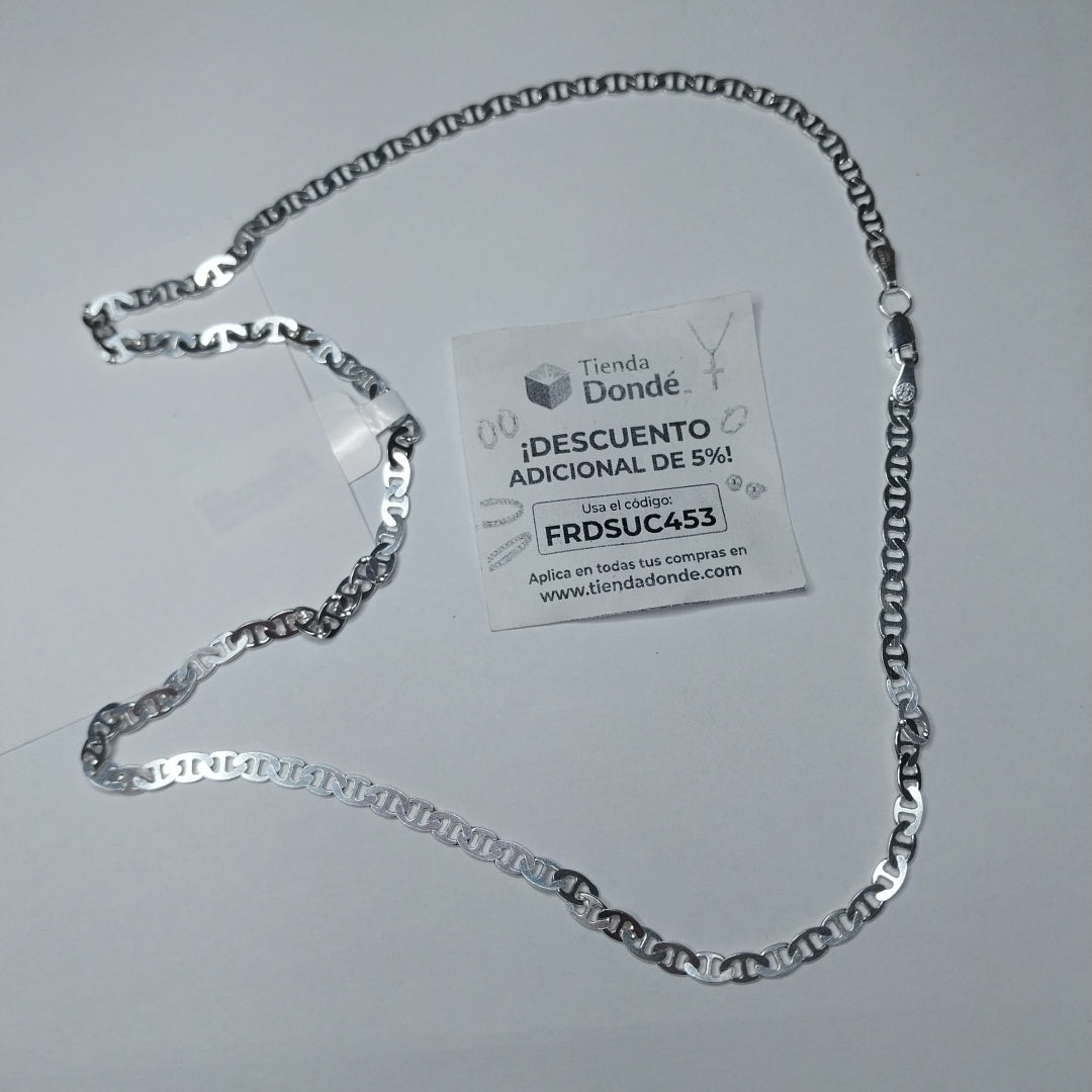 CADENA TEJIDO GUCHI PLATA .925 55 CM 12.6 GR (NUEVO)