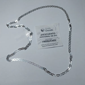 CADENA TEJIDO GUCHI PLATA .925 55 CM 12.6 GR (NUEVO)