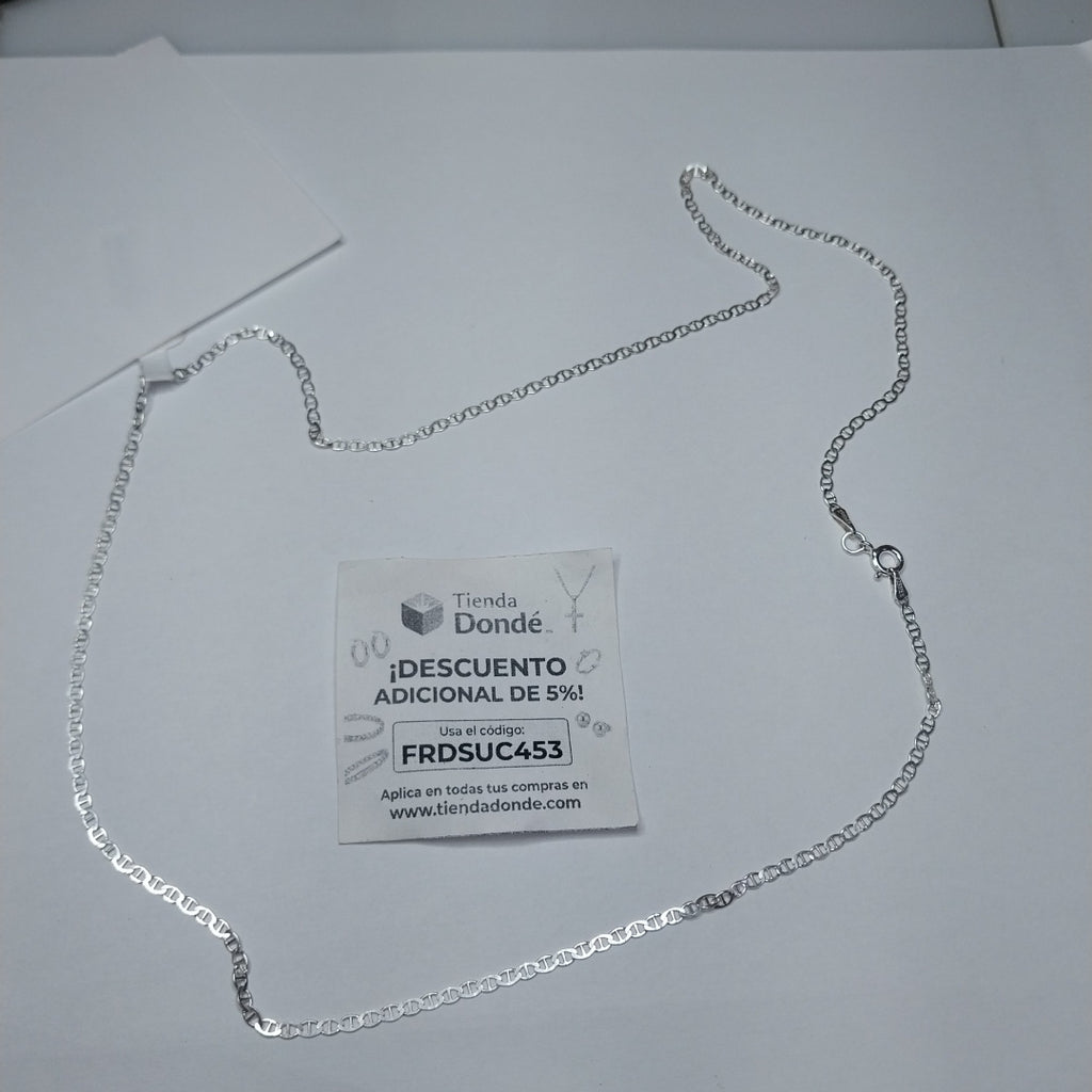 CADENA TEJIDO GUCHI PLATA .925 60 CM 3.8 GR (NUEVO)
