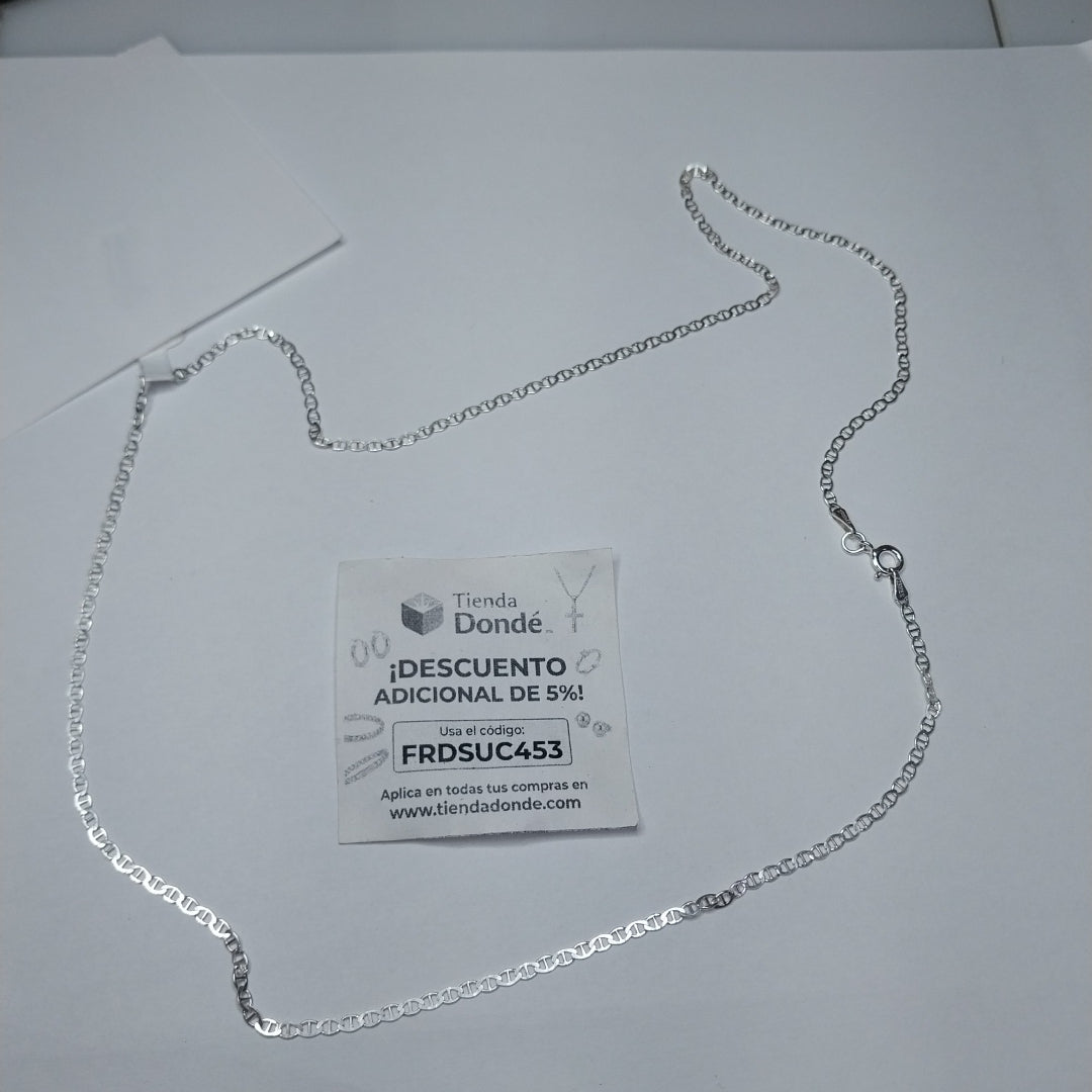 CADENA TEJIDO GUCHI PLATA .925 60 CM 3.8 GR (NUEVO)