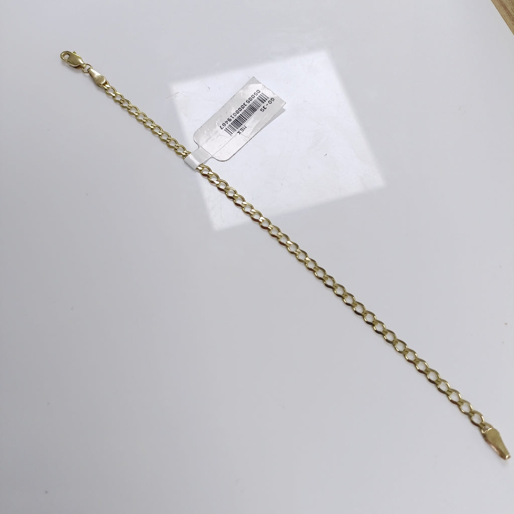 PULSERA TEJIDO BARBADA 14K 18 CM 3.4 GR (NUEVO)
