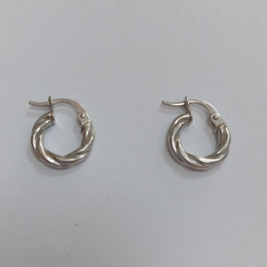 ARRACADAS PAR ORO BLANCO 10 K 1 GRMS (SEMINUEVO)