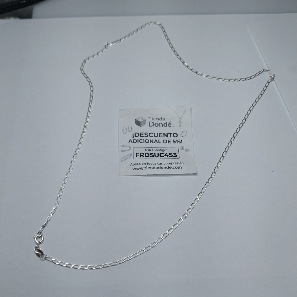 CADENA TEJIDO ESLABONES PLATA .925 55 CM 2.9 GR (NUEVO)