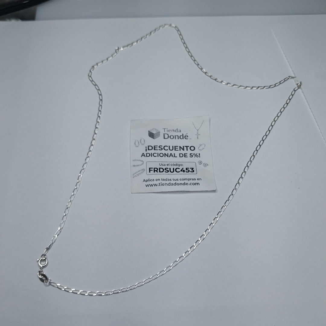 CADENA TEJIDO ESLABONES PLATA .925 55 CM 2.9 GR (NUEVO)