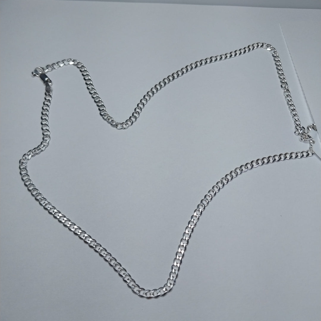 CADENA TEJIDO BARBADO PLATA .925 60 CM 13 GR (NUEVO)