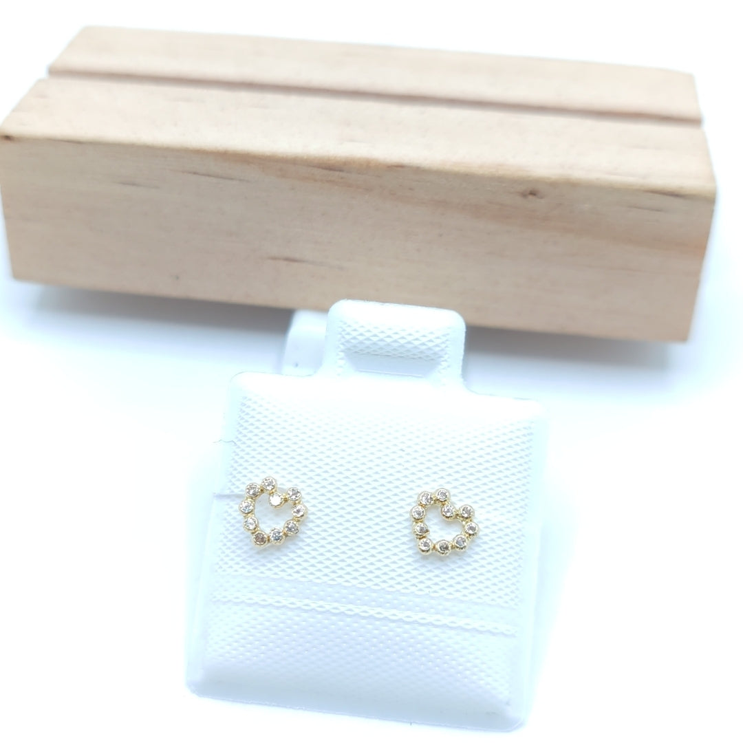 BROQUELES BROQUEL FIG CORAZON 14K 0.23 GR (NUEVO)