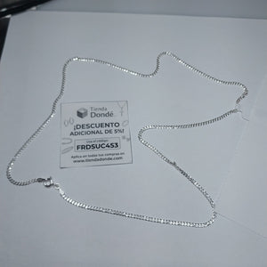 CADENA TEJIDO BARBADO PLATA .925 60 CM 5.6 GR (NUEVO)