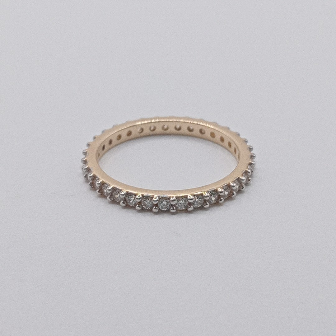 ANILLO ANILLITO CHURUMBELA C CIRCONIAS 14K 6.5 TALLA 1.9 GR (NUEVO)