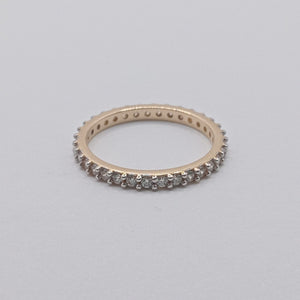 ANILLO ANILLITO CHURUMBELA C CIRCONIAS 14K 6.5 TALLA 1.9 GR (NUEVO)