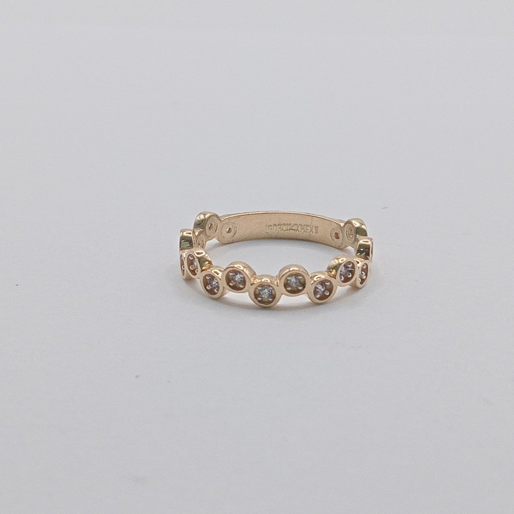 ANILLO ANILLITO C CIRCONIAS 14K 7.5 TALLA 2.3 GR (NUEVO)