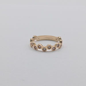 ANILLO ANILLITO C CIRCONIAS 14K 7.5 TALLA 2.3 GR (NUEVO)