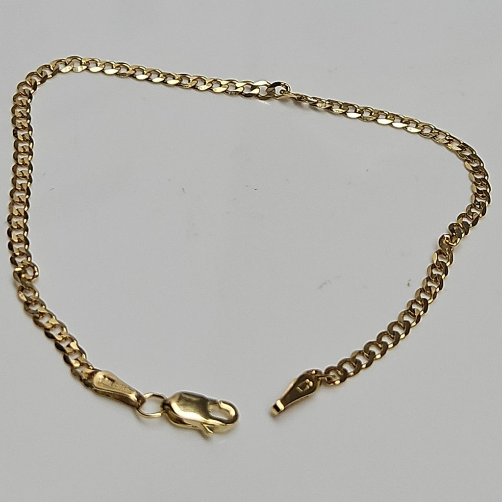 PULSERA TEJIDO BARBADA 14K 18 CM 2.1 GR (NUEVO)
