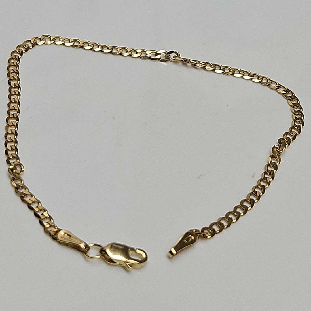 PULSERA TEJIDO BARBADA 14K 18 CM 2.1 GR (NUEVO)