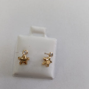 BROQUELES BROQUEL FIG ESTRELLA C CIRCONIA 14K 0.2603 GR (NUEVO)