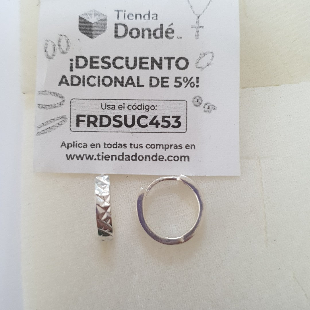ARRACADAS LABRADAS PLATA .925 3.3 GR (NUEVO)