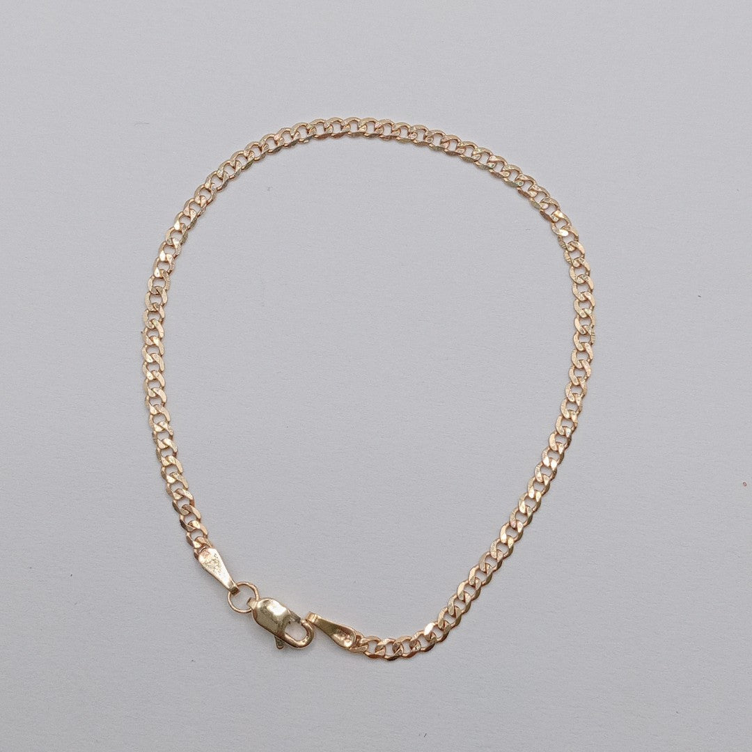 PULSERA TEJIDO BARBADA 14K 18 CM 2.1 GR (NUEVO)
