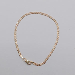 PULSERA TEJIDO BARBADA 14K 18 CM 2.1 GR (NUEVO)