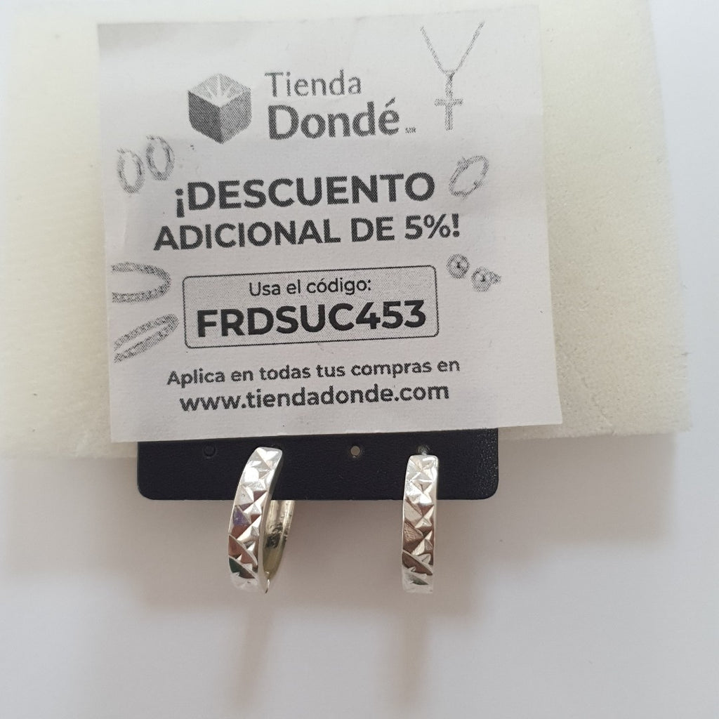 ARRACADAS LABRADAS PLATA .925 3.4 GR (NUEVO)