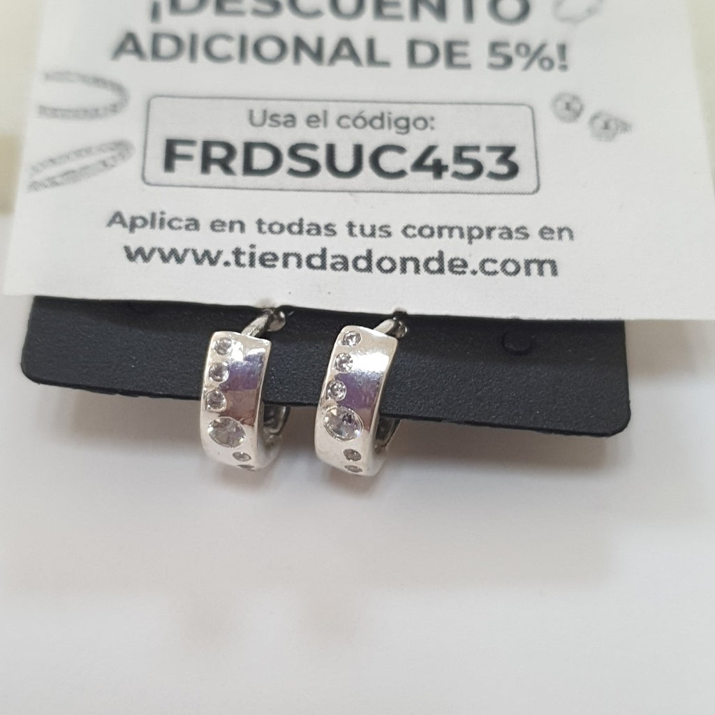 ARRACADAS C/CIRCONIAS PLATA .925 2.5 GR (NUEVO)